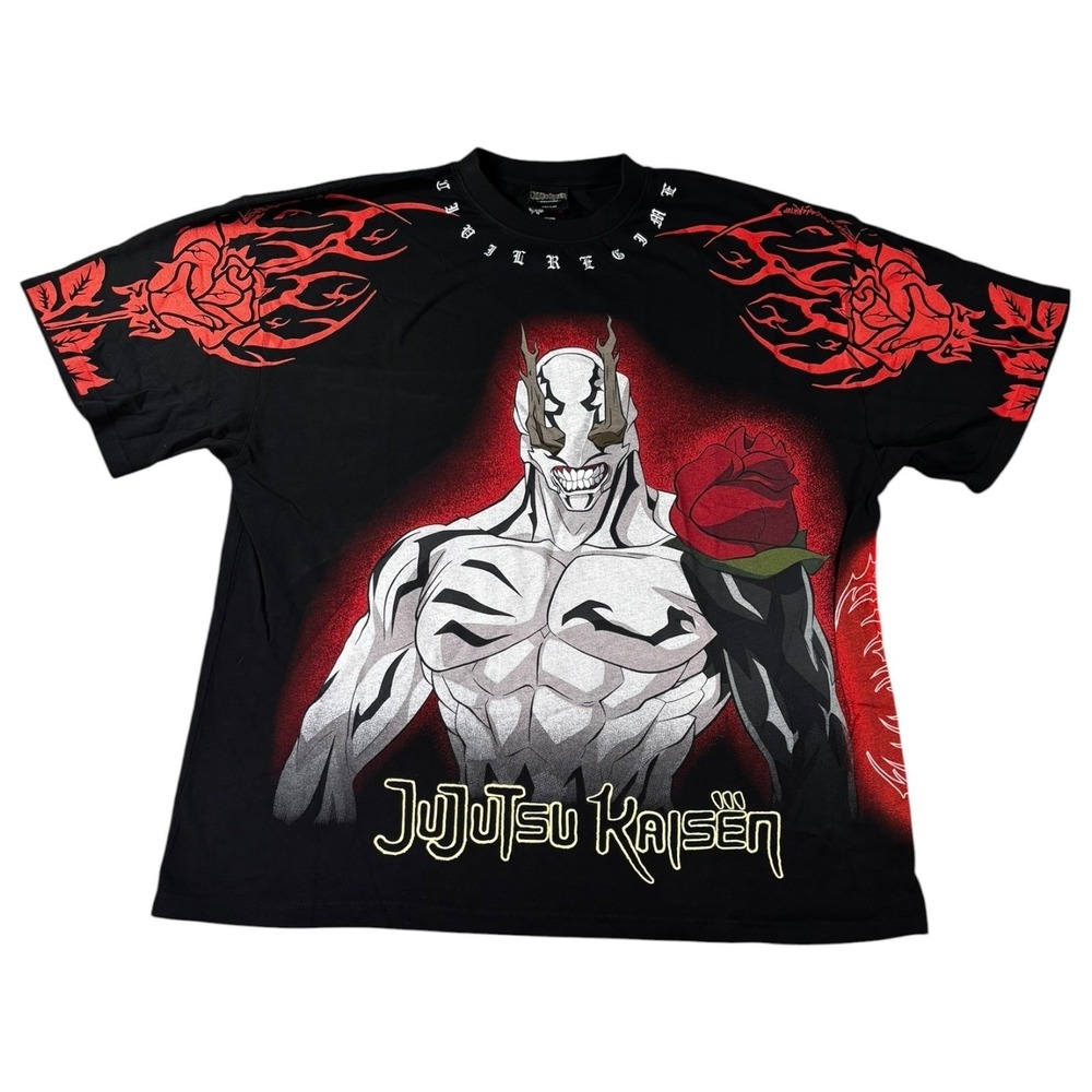 Civil Regime x Jujutsu Kaisen Cursed Rose Dungeon Oversized Tee Men XL Black
